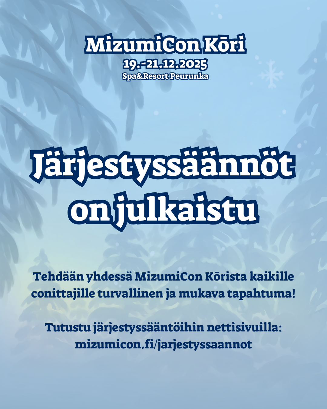 Tapahtuman järjestyssäännöt