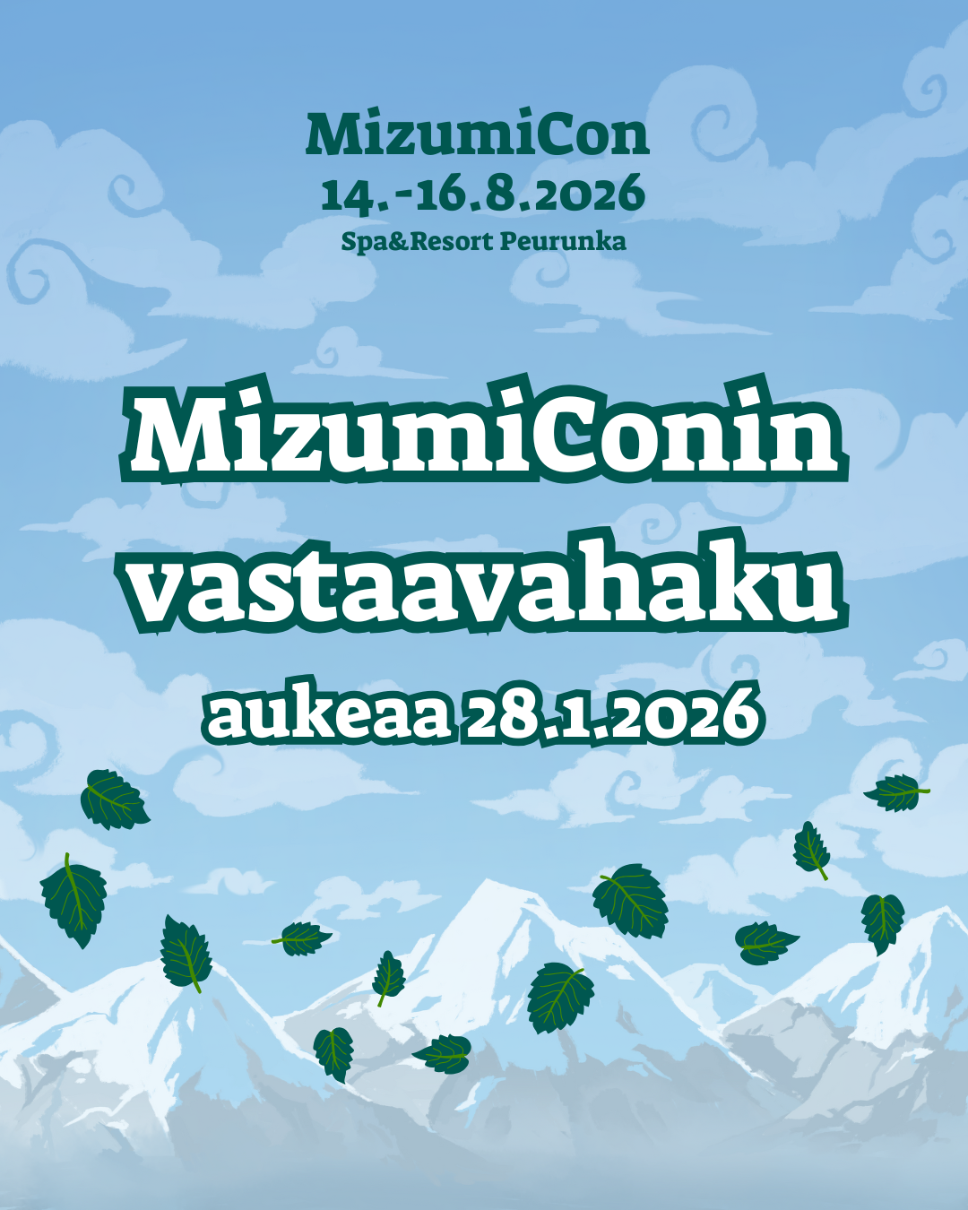MizumiConin vastaavahaku aukeaa 28.1.2026!